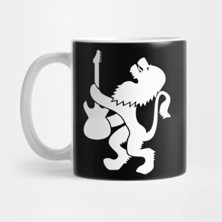 Lion guitarist (white print) Mug